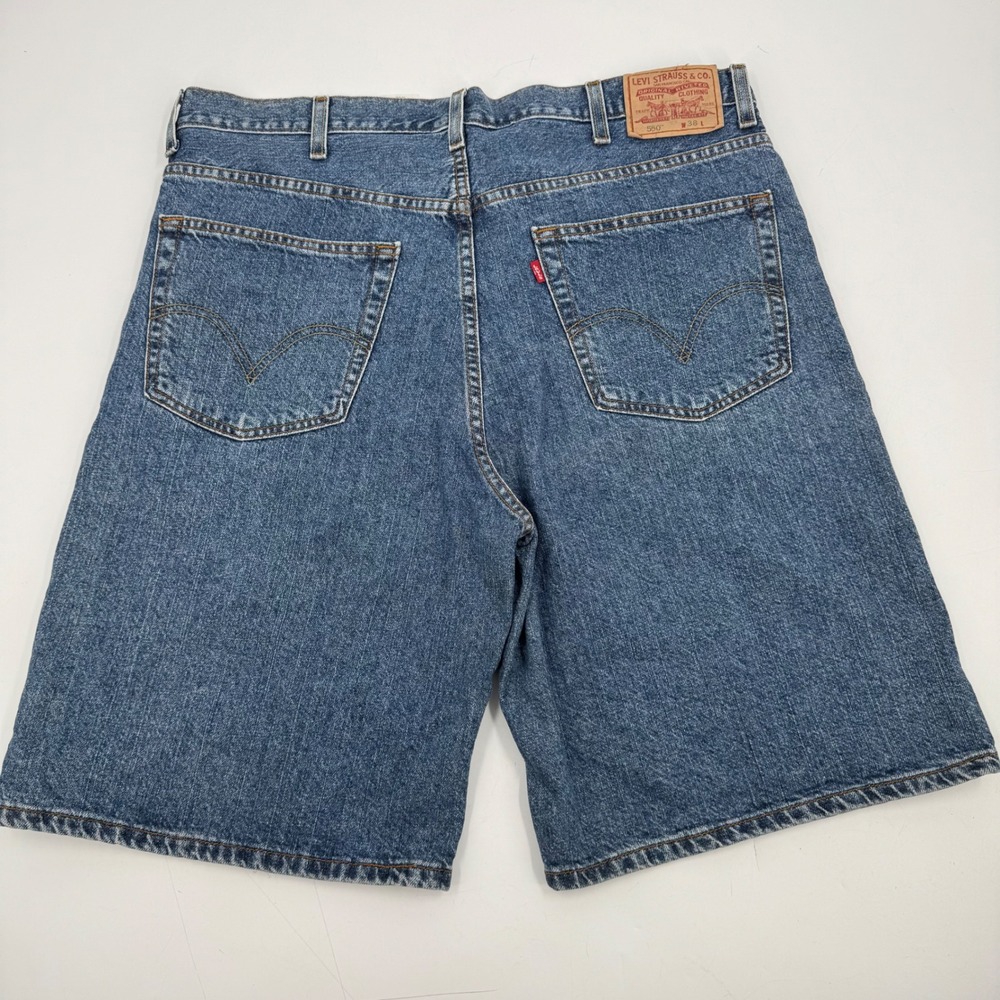 Levi's 550 Men's Relaxed Fit Denim Jean Shorts Blue Size 38 Y2K Baggy‎ - Picture 9 of 13